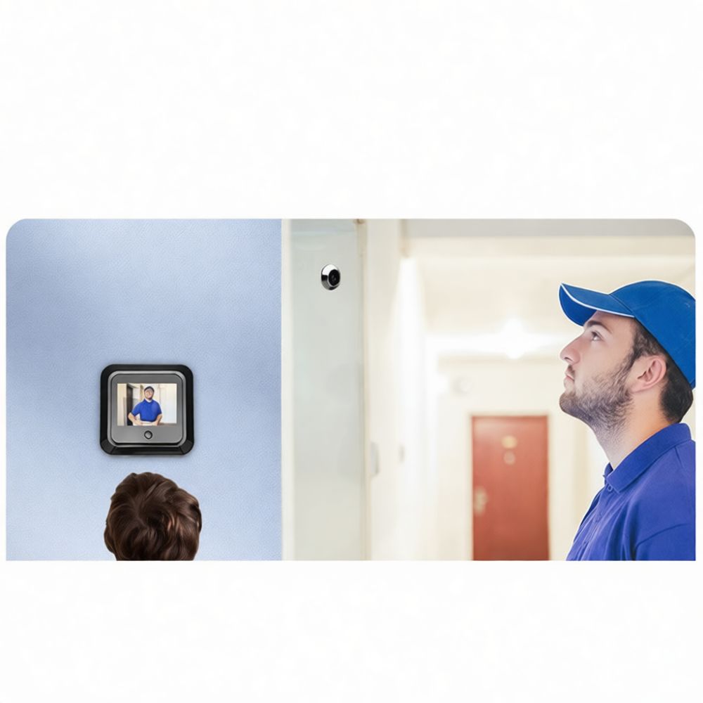 Home Security Doorbell Camera - Smart Doorbell Camera 2.4 Inch Display
