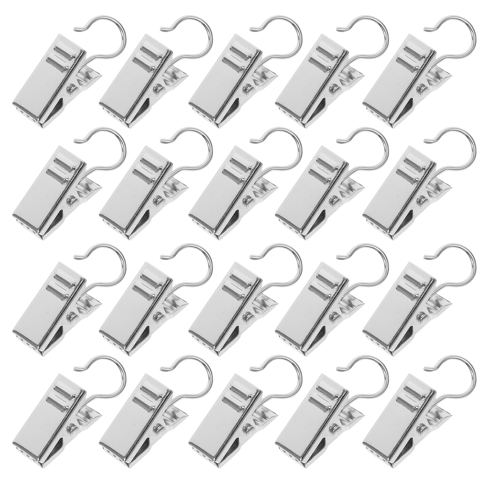Home Security Officer - 100Pcs Heavy Duty Curtain Clip Hooks