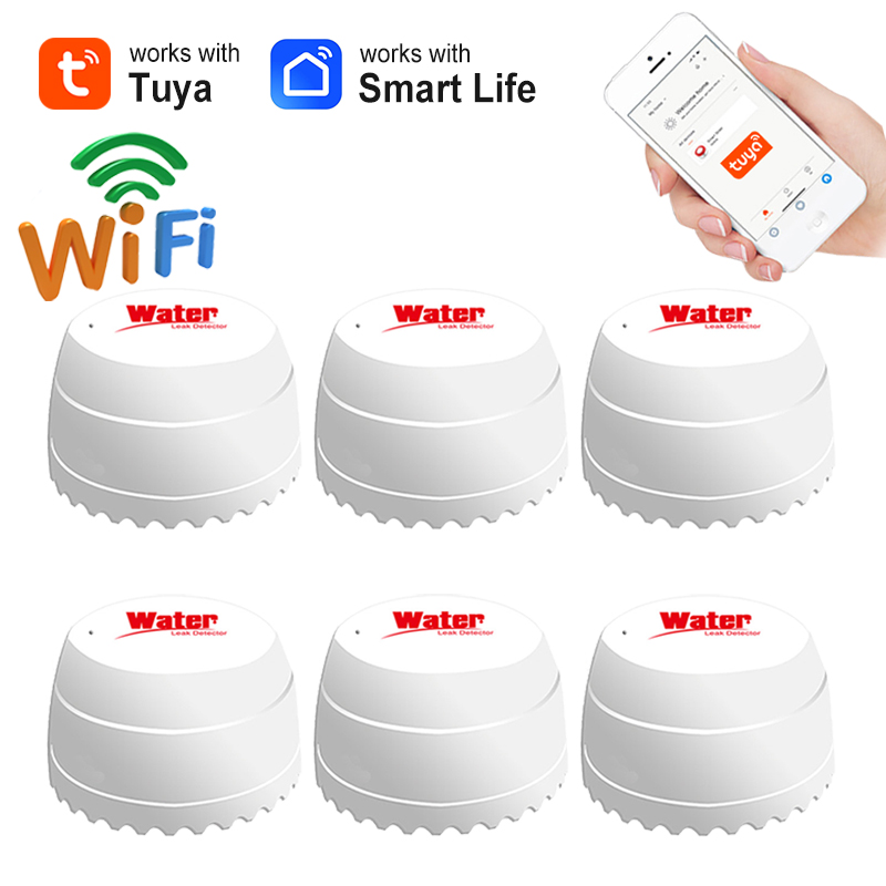 Home Security Alarm System - Tuya WiFi Water Leakage Sensor Smart