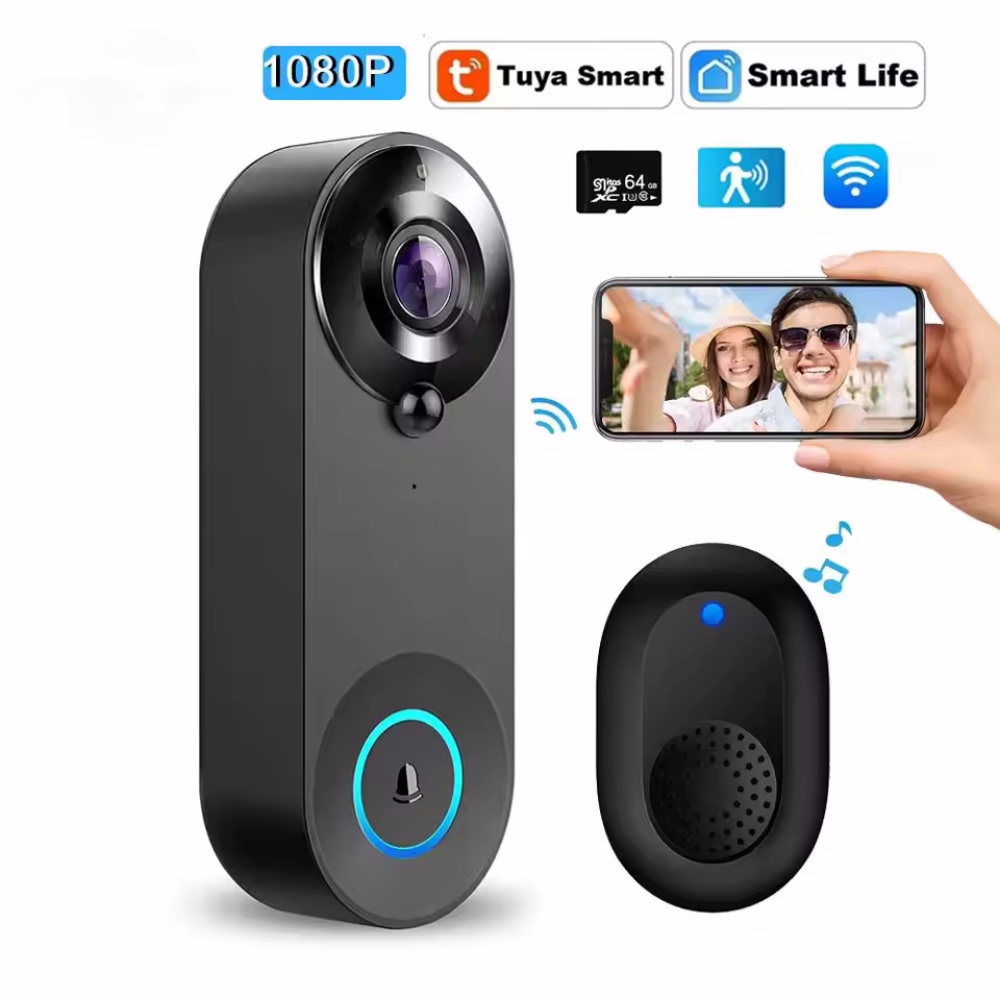 Tuya 1080P Wireless WIFI Doorb - đánh giá và giá Home Security Doorbell Camera