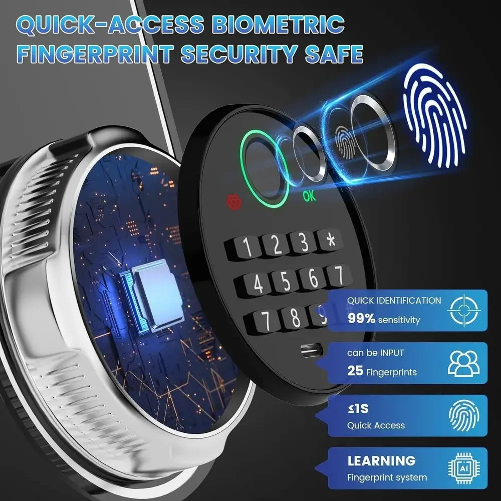Extra Large Biometric Safe wit - đánh giá và giá Home Security Officer