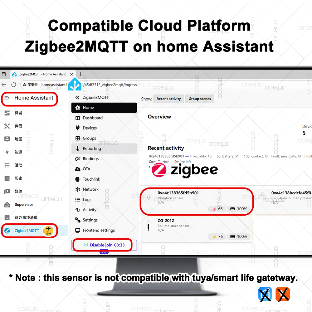 Smart ZigBee 3.0 Vibration Sen - đánh giá và giá Home Security Monitoring