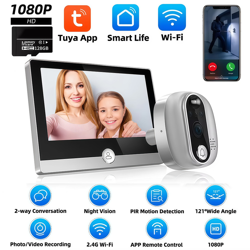 Tuya 1080P WiFi Door Bell Came - đánh giá và giá Home Security Doorbell Camera