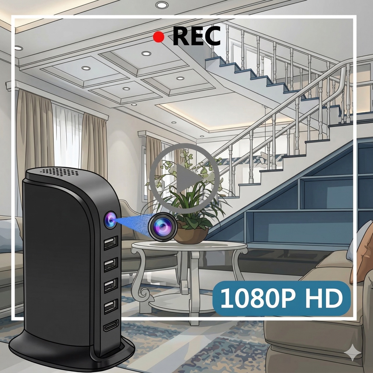 Compact Wi-Fi Security Camera  - đánh giá và giá Home Security Officer