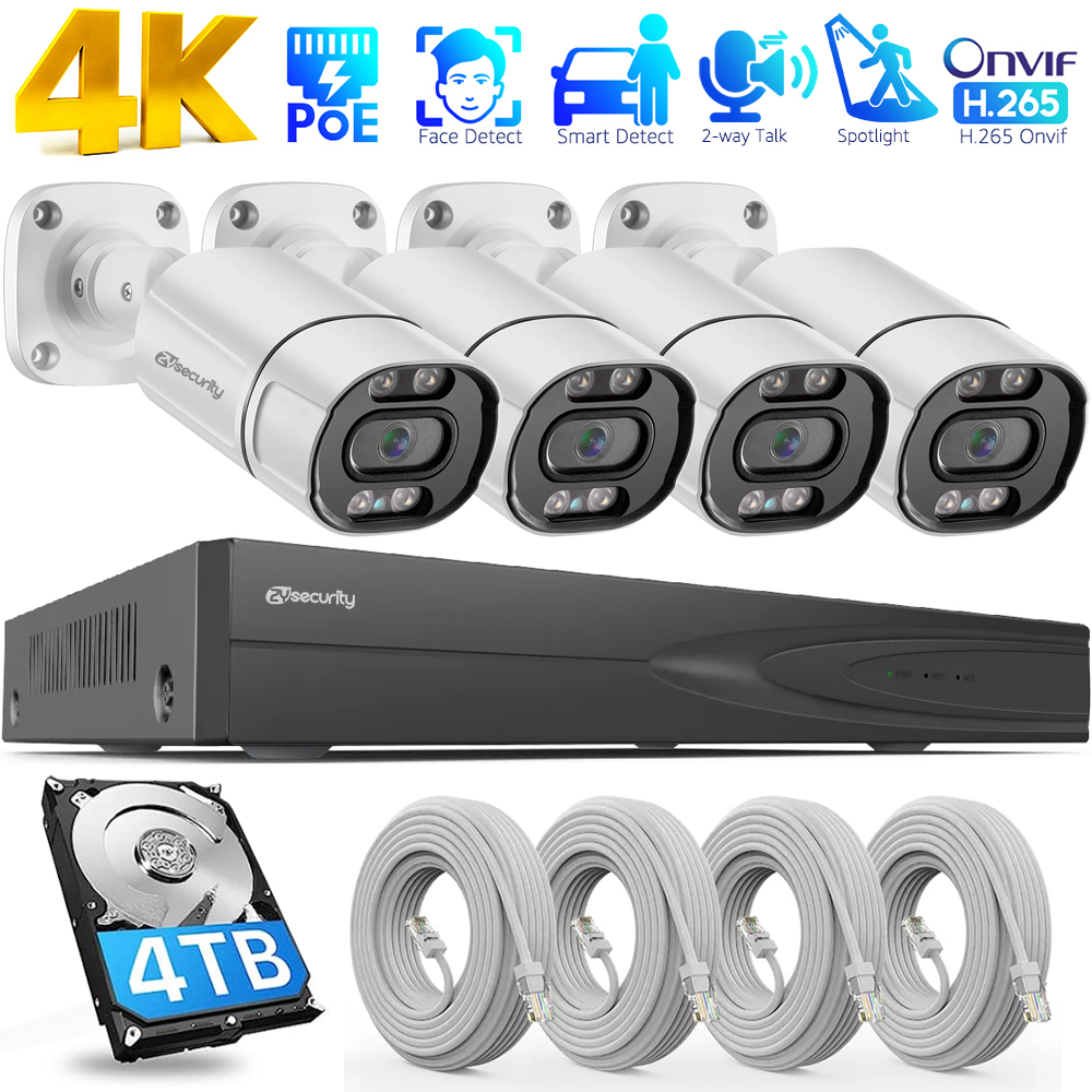 4K PoE Security Camera System  - đánh giá và giá Home Security Systems With Cameras