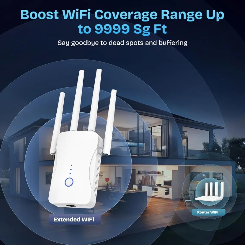 2.4G/5GHz Dual Band WiFi Repea - đánh giá và giá Home Security Outdoor