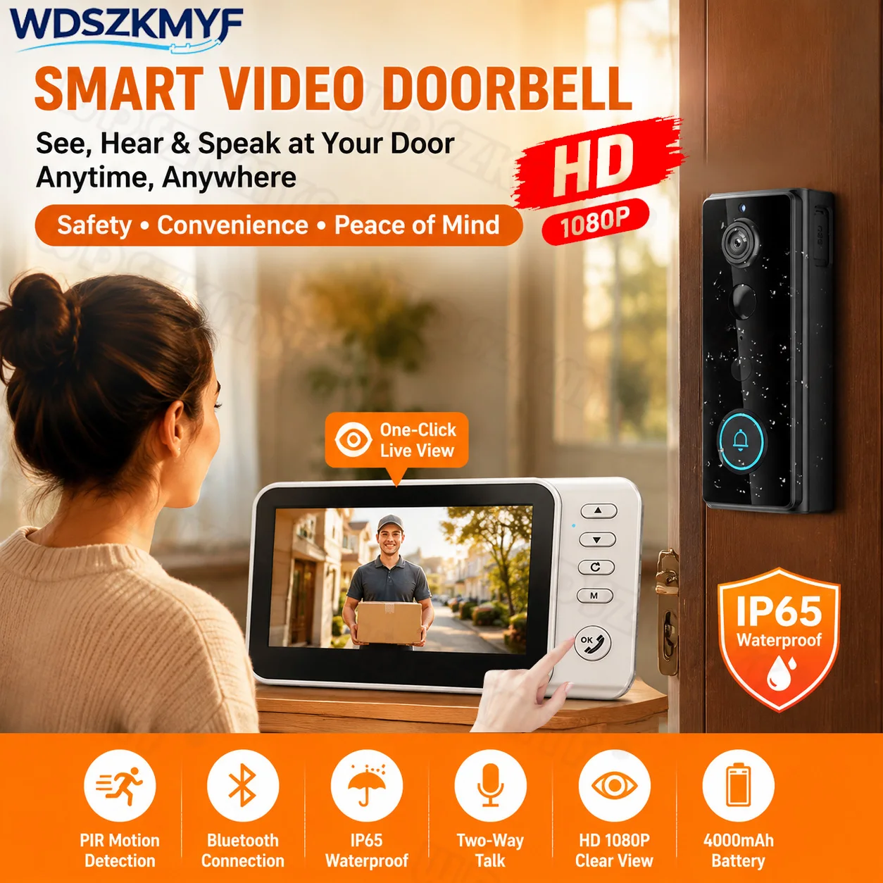 New Waterproof Doorbell Camera - đánh giá và giá Home Security Doorbell Camera