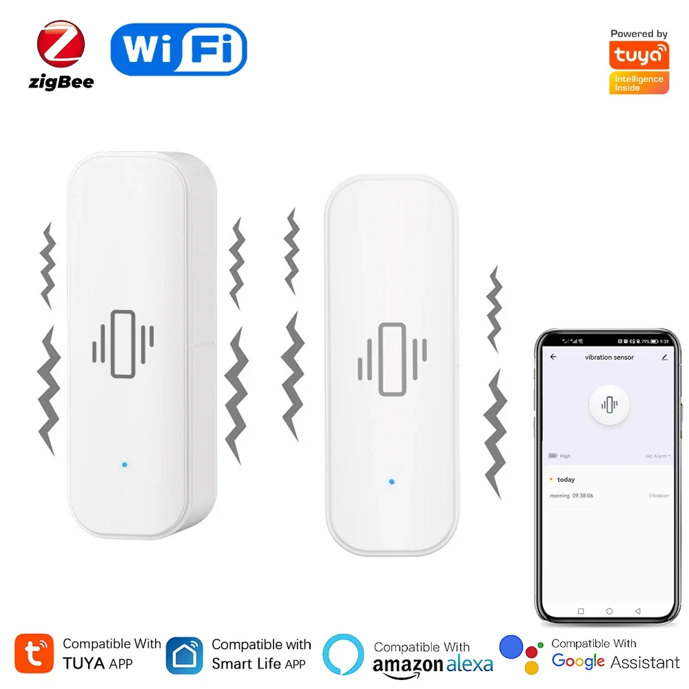 Tuya WiFi/Zigbee Smart Vibrati - đánh giá và giá Home Security Monitoring