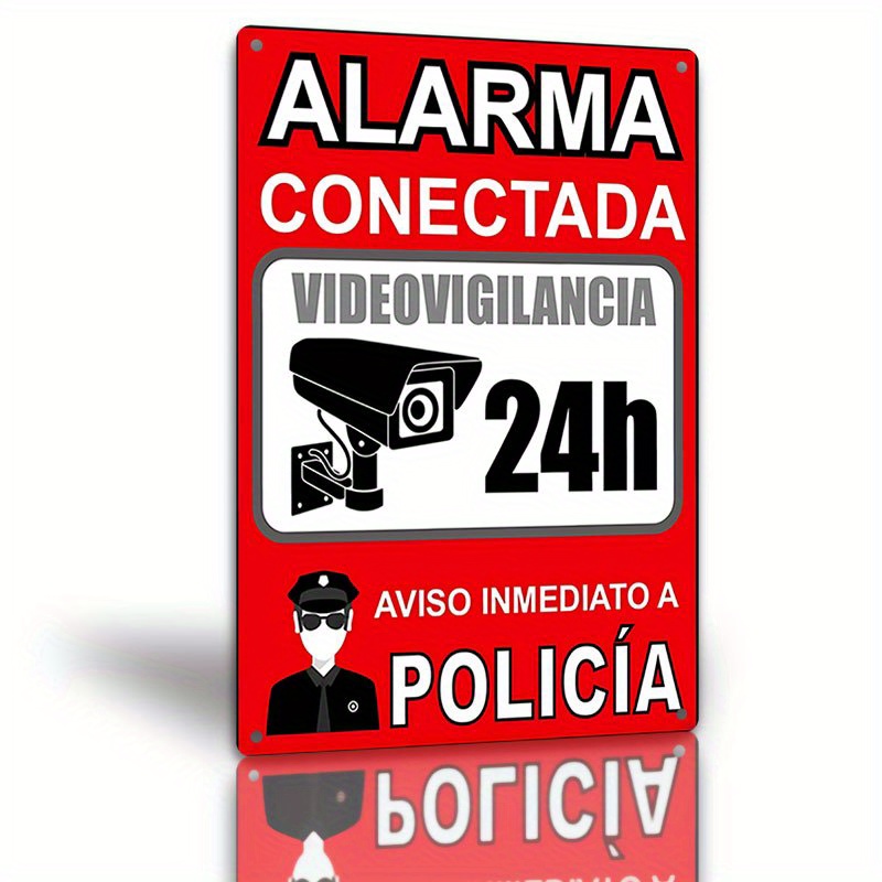 Metal Security Sign - Spanish  - đánh giá và giá Home Security Logo